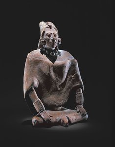Figura di un re maya seduto, dall